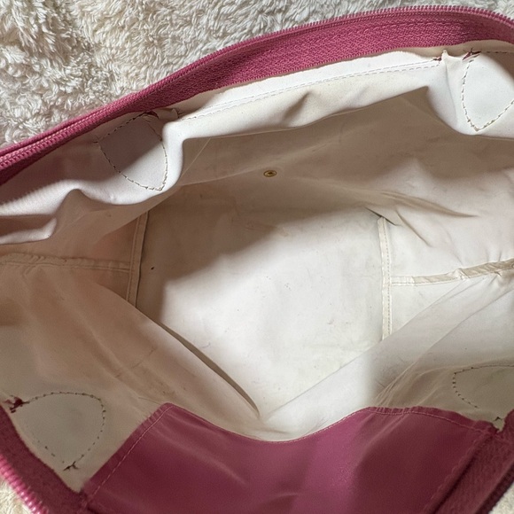Longchamp Pink Tote with Brown Leather Trim - Picture 7 of 7